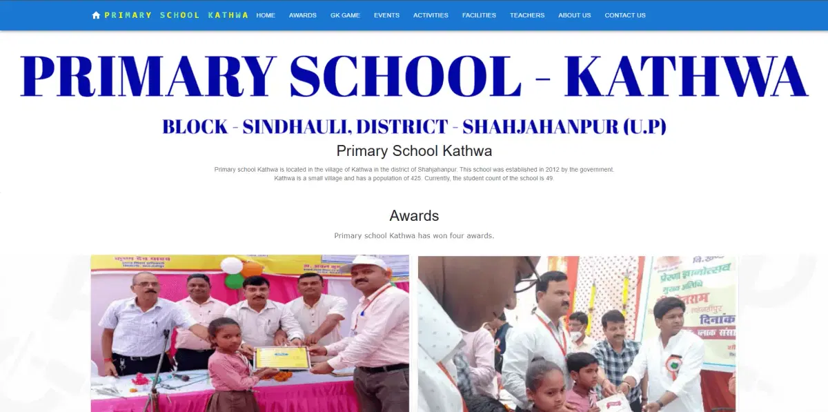 Primary School Kathwa - School website
